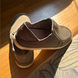 OluKai Tan and Brown Slip-On Loafers
